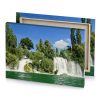 a waterfall in the middle of lake fern green canvas - Image 4