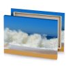 a wave crashes on the beach steel blue canvas - Image 4