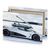 a white and red sports car with roof open smoky black canvas - Image 4