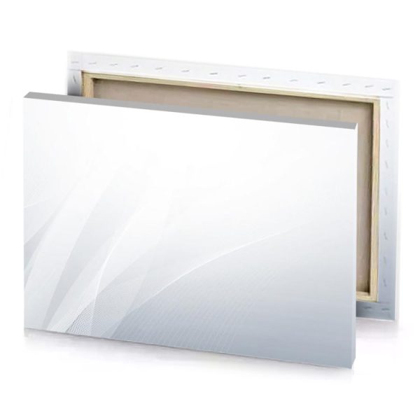 a white background with gray and design silver canvas - Image 4