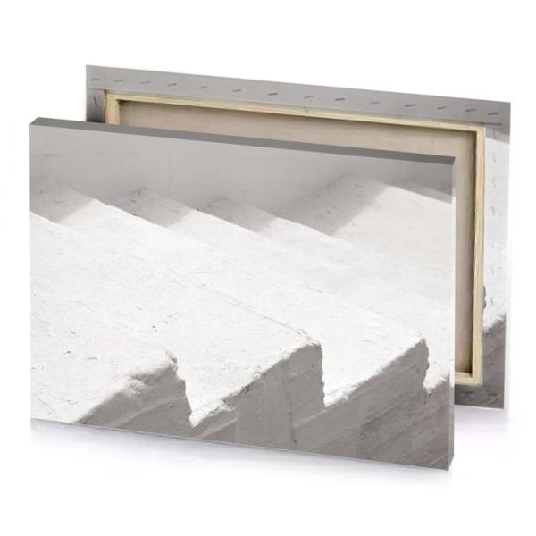 a white brick with shadow on it smoke canvas - Image 4