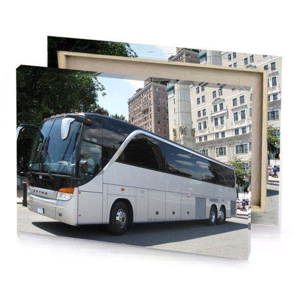 a white bus dark gray canvas - Image 4
