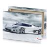 a white car in the snow charcoal canvas - Image 4