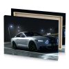 a white car with green wheels on road charcoal canvas - Image 4