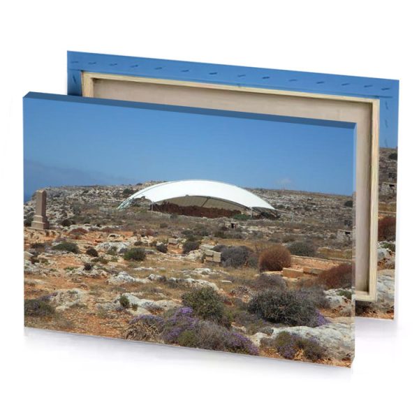 a white dome on hill iceberg canvas - Image 4