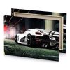 a white sports car parked in dark alley smoky black canvas - Image 4