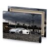 a white sports car parked on rocky road platinum canvas - Image 4