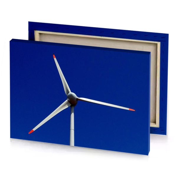 a wind turbine on clear blue sky midnight canvas - Image 4