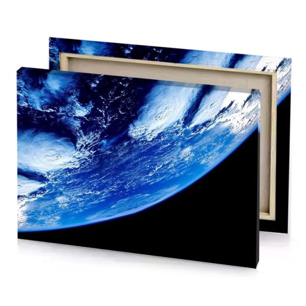 the earth from space cerulean blue canvas - Image 4