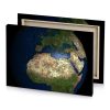 the earth in pixel style rosy brown canvas - Image 4