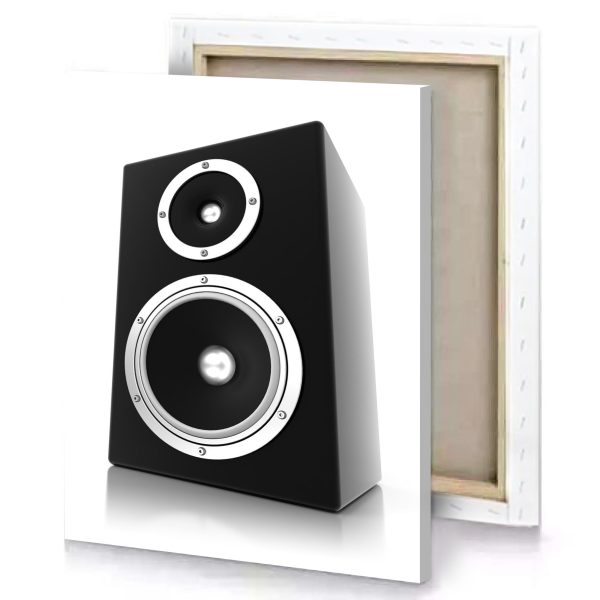 a black speaker with white background smoky canvas - Image 4