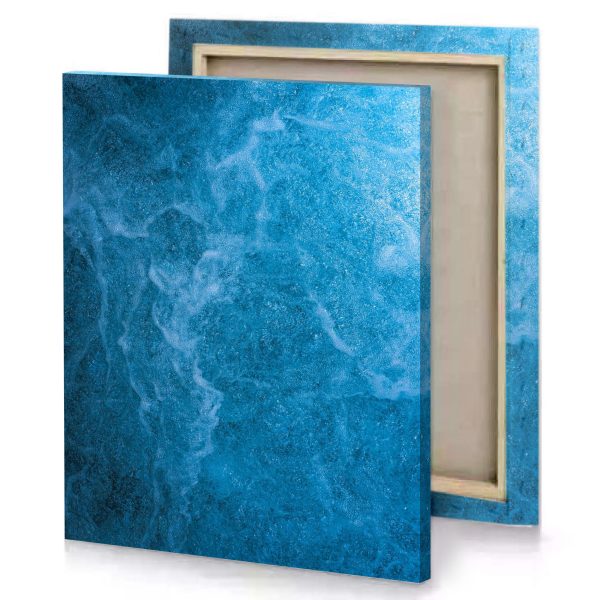 a blue background with pattern of water denim canvas - Image 4