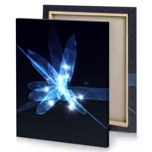 a blue flower with star in the middle iceberg canvas - Image 4
