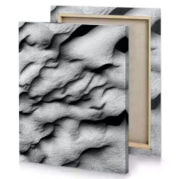 a close up of rock with black background silver canvas - Image 4