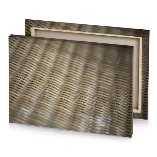 a close up of wicker rosy brown canvas - Image 4