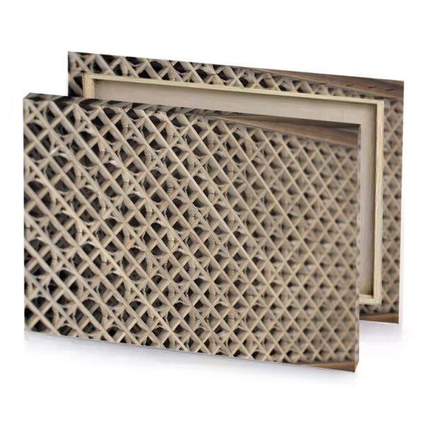 a close up of wooden panel with pattern rosy brown canvas - Image 4