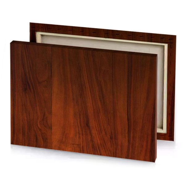 a close up of wooden surface bistre canvas - Image 4