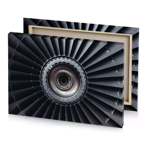 a close up view of jet engine manatee canvas - Image 4