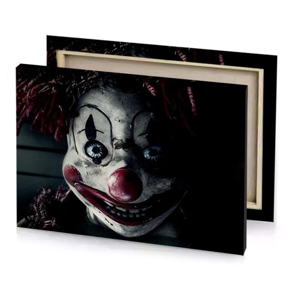 a clown with red hair and blue eyes manatee canvas - Image 4