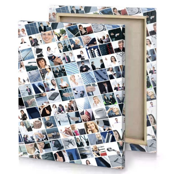 a col of many different people in white smoke canvas - Image 4