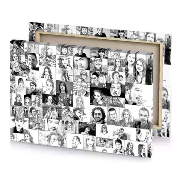 a col of portraits people white smoke canvas - Image 4