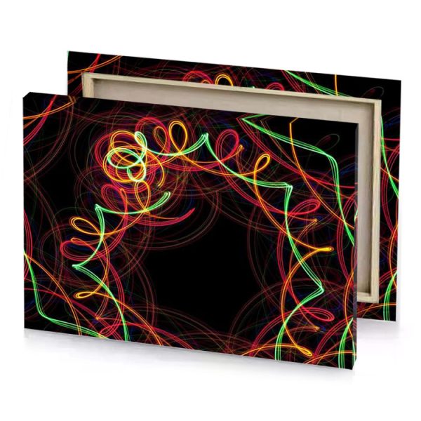 a colorful abstract background with circular pattern firebrick canvas - Image 4