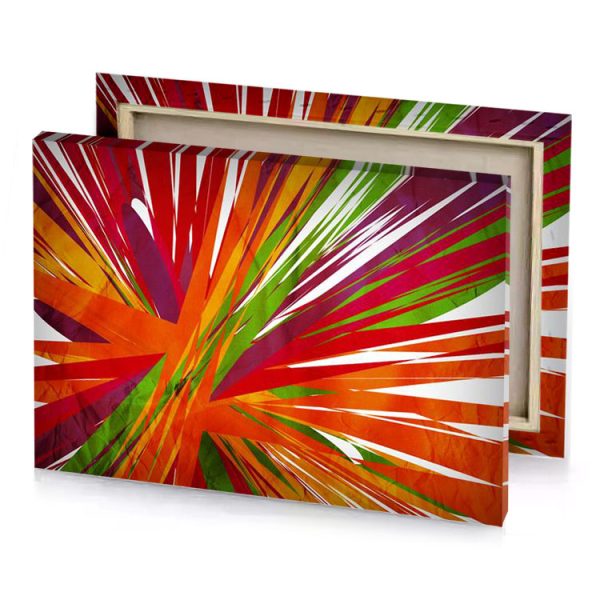 a colorful abstract background with large burst of colors flame canvas - Image 4