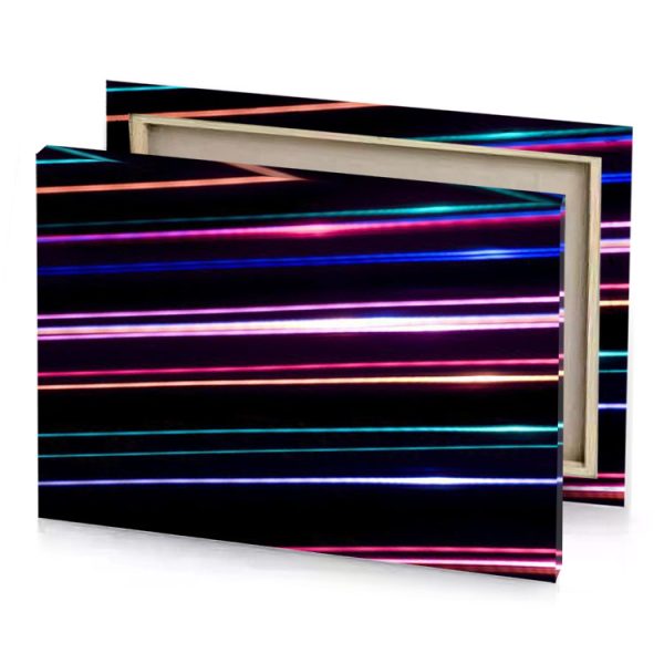 a colorful background with lines and stars black canvas - Image 4