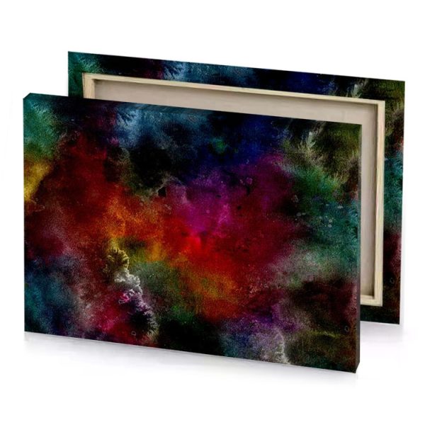 a colorful background with lot of paint maroon canvas - Image 4