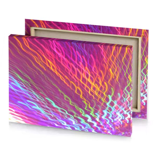 a colorful light painting with black background deep cerise canvas - Image 4