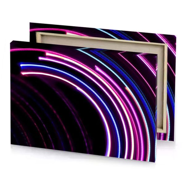 a colorful light streaks in the dark midnight blue canvas - Image 4