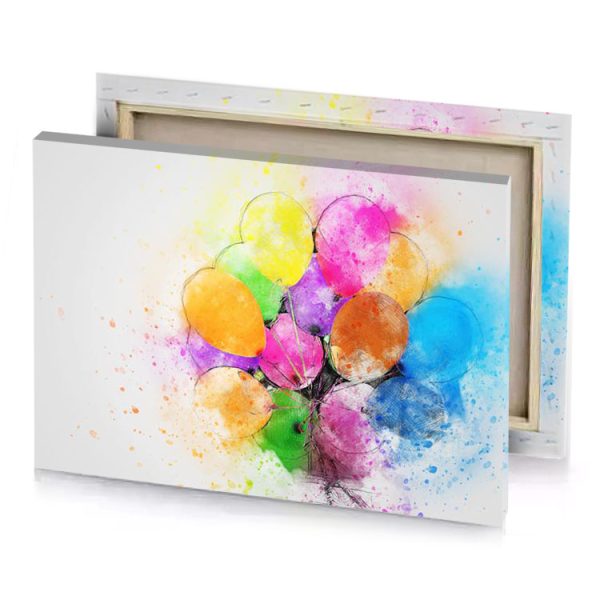 a colorful tree with many balloons in it yellow orange canvas - Image 4