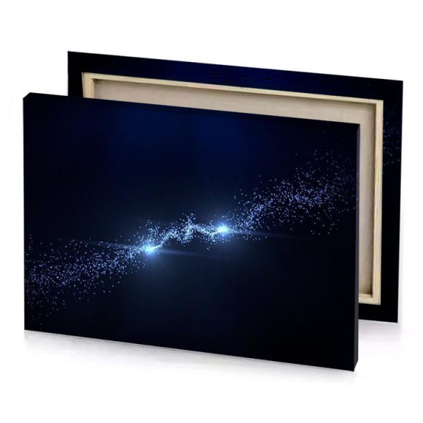 a comet with lot of stars in the sky prussian blue canvas - Image 4