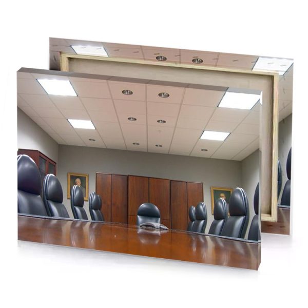 a conference room with long table and chairs garnet canvas - Image 4