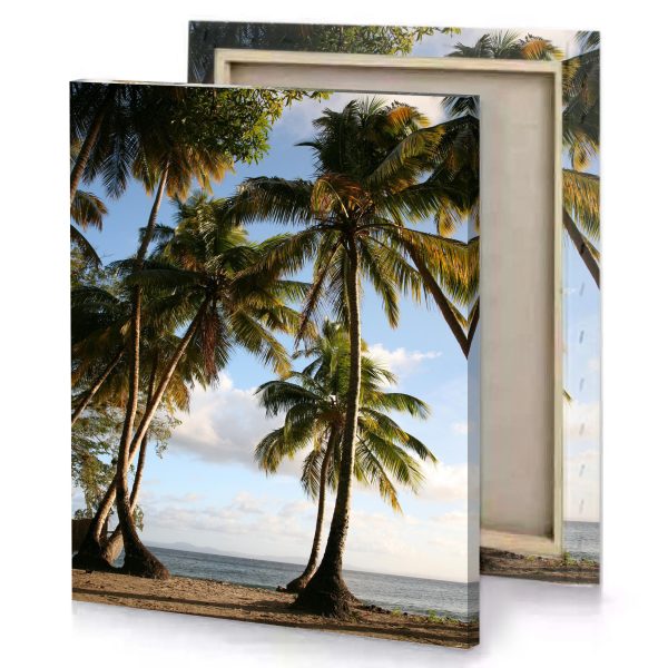a couple of palm trees bistre canvas - Image 4