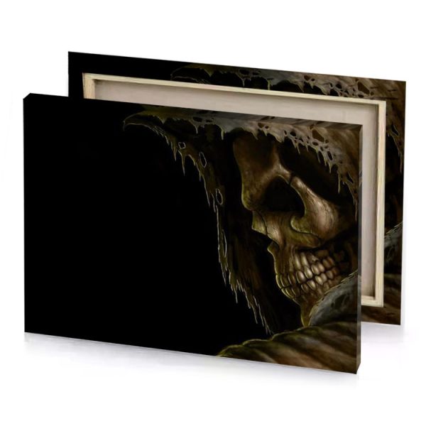 a creepy looking creature with big grin on its face bistre canvas - Image 4