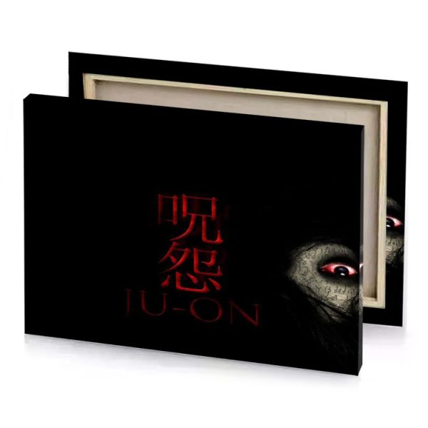 a dark background with red eye and the words u maroon canvas - Image 4