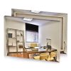 a desk with chair and book shelf lavender canvas - Image 4