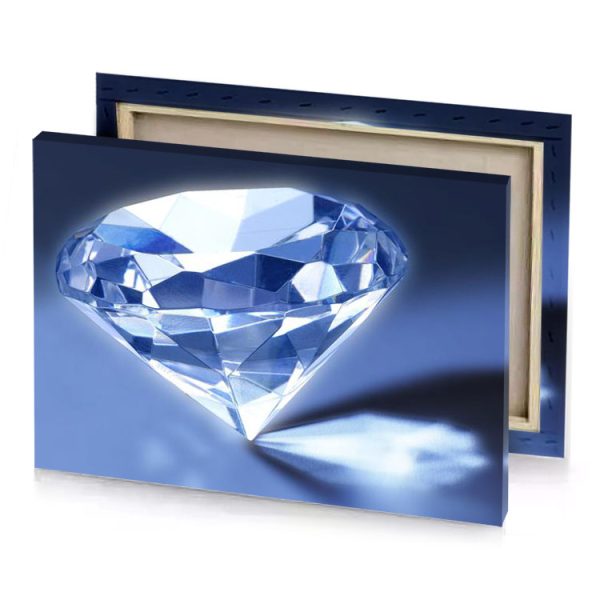 a diamond on blue background glaucous canvas - Image 4