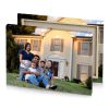 a family sitting in front of house dim gray canvas - Image 4