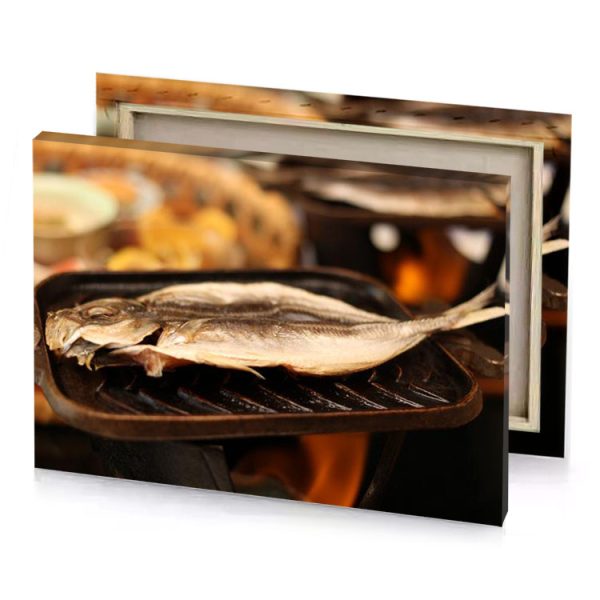 a fish on grill bisque canvas - Image 4