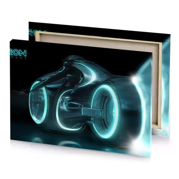 a futuristic vehicle with glowing wheel charcoal canvas - Image 4
