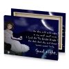 a girl sitting on rock with moon in the background midnight blue canvas - Image 4