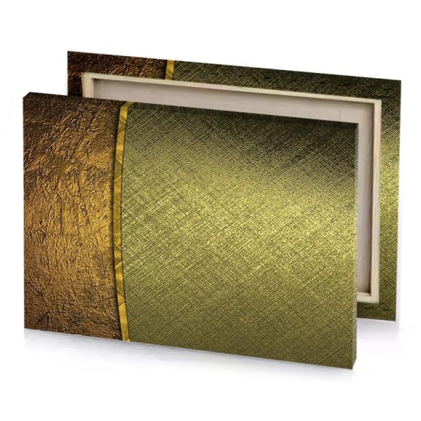 a gold and black background with border dark khaki canvas - Image 4
