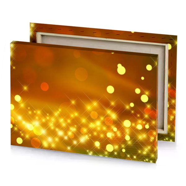 a gold background with lights and stars dark golden rod canvas - Image 4