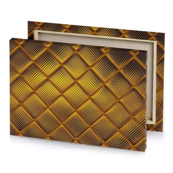 a gold background with pattern bronze canvas - Image 4