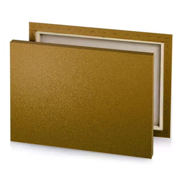 a gold background with white border sienna canvas - Image 4