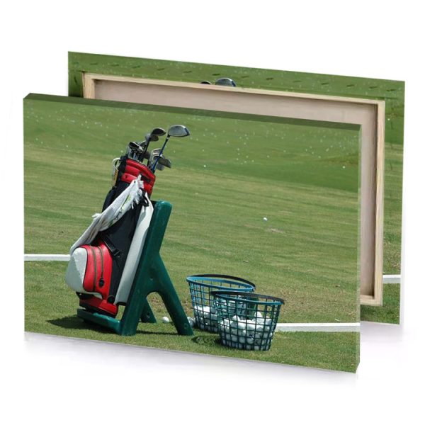 a golf bag and club on green course prussian blue canvas - Image 4