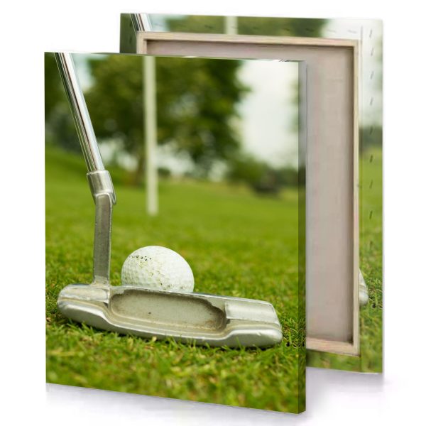 a golf ball on put putter olive drab canvas - Image 4