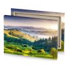 a green valley with trees and mountains in the background burlywood canvas - Image 4